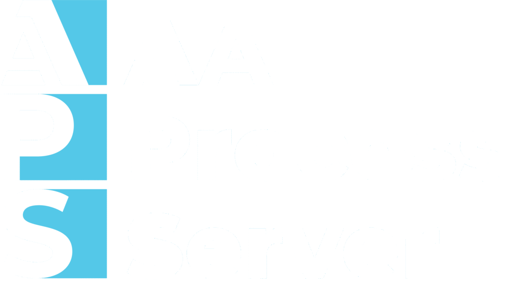APS Logo White Blue